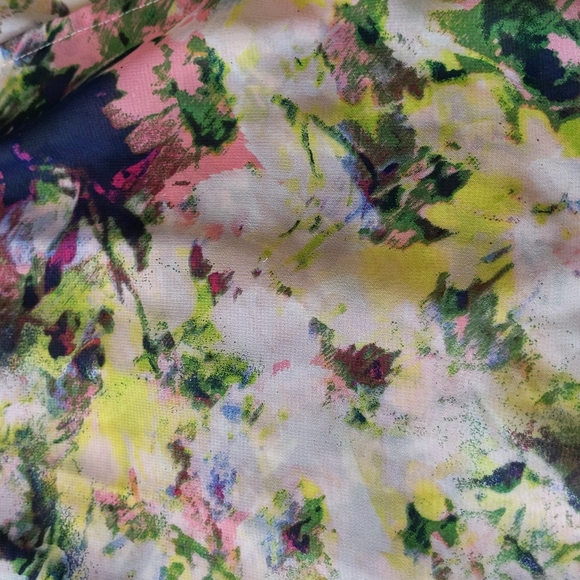 Chic Happens Floral Semi-Sheer Beach Swim Cover Up Medium - Picture 15 of 16